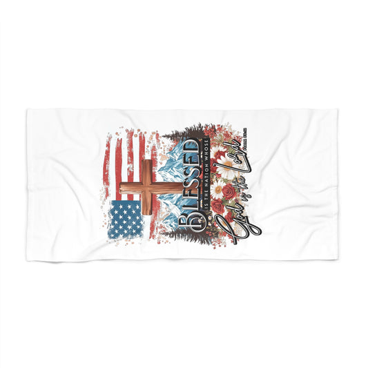 BLESSED IS THE NATION: X-tra Large Beach Towel (36"x72") - FREE SHIPPING