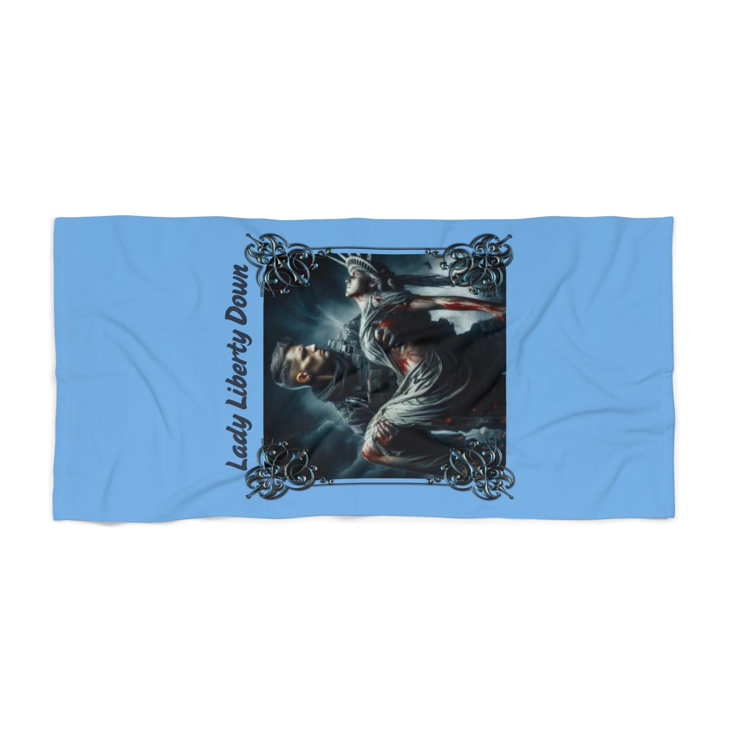 LADY LIBERTY DOWN: X-tra Large Beach Towel (36"x72") - FREE SHIPPING