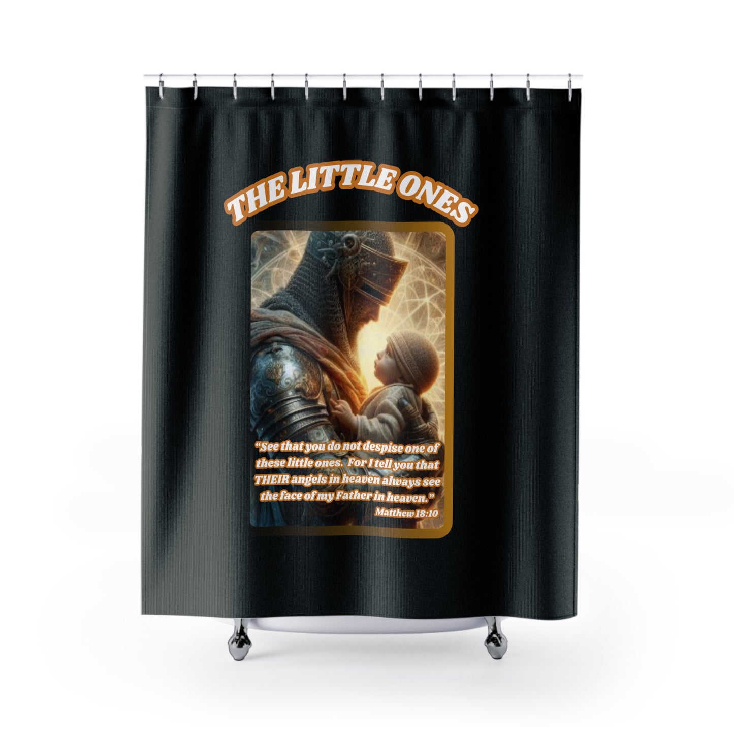 THE LITTLE ONES: 100% Polyester Christian Shower Curtain - FREE SHIPPING