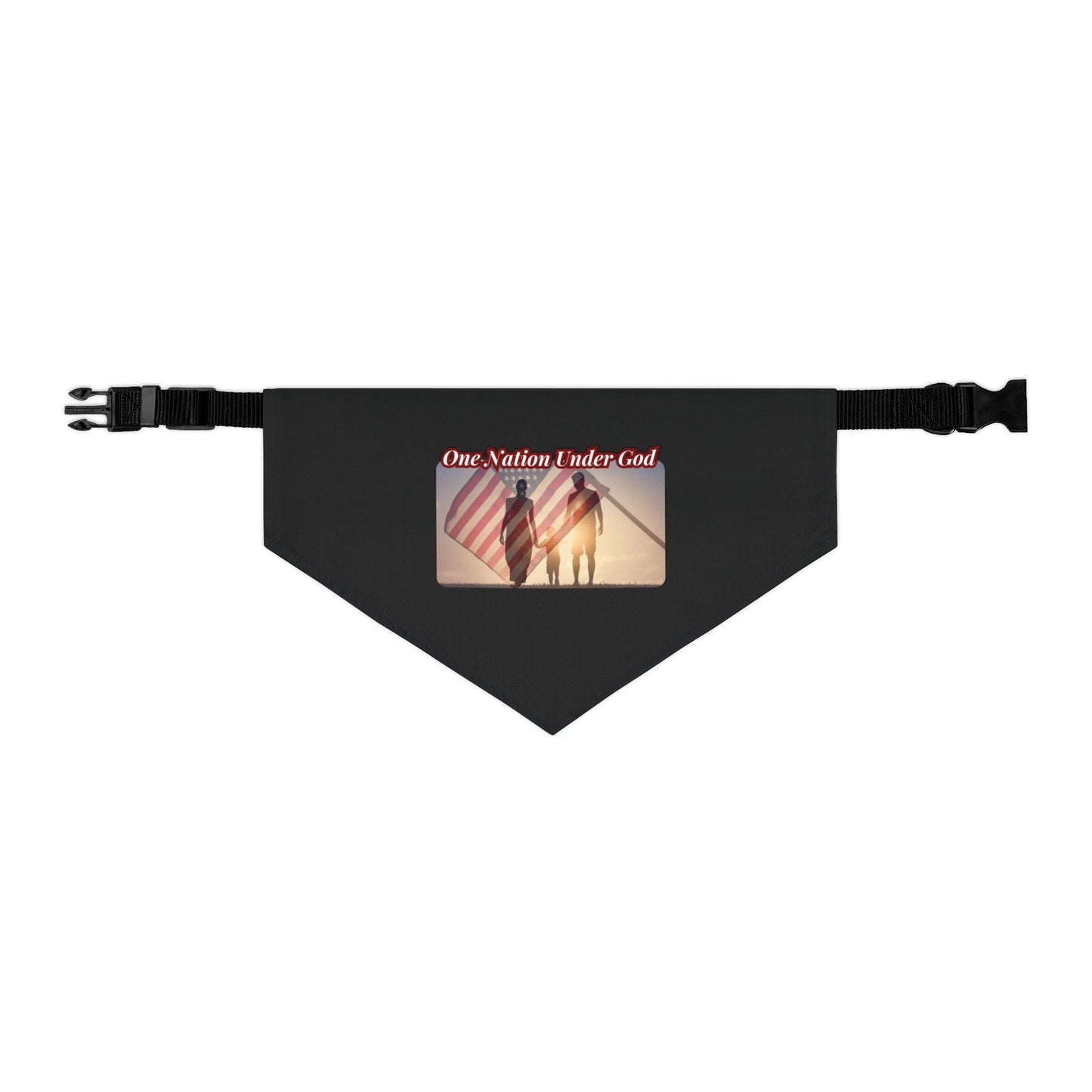 ONE NATION UNDER GOD - Large Dog Bandana (Collar Size 15-23" Weight 50-75lbs) - FREE SHIPPING