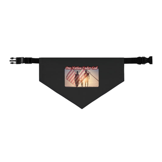 ONE NATION UNDER GOD - Large Dog Bandana (Collar Size 15-23" Weight 50-75lbs) - FREE SHIPPING