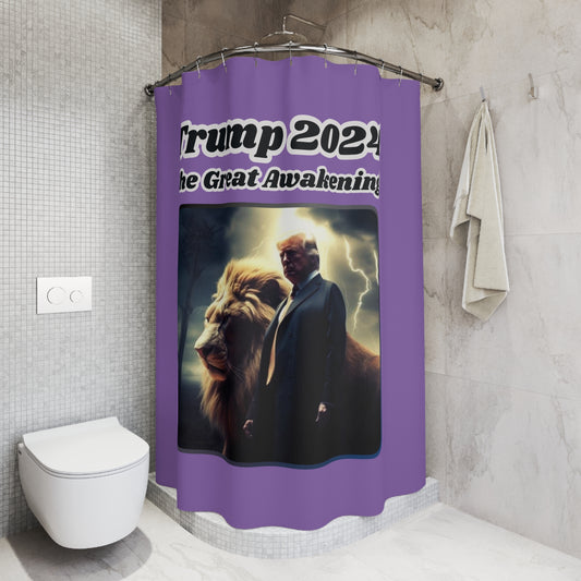 THE GREAT AWAKENING: 100% Polyester Patriotic Shower Curtain - FREE SHIPPING