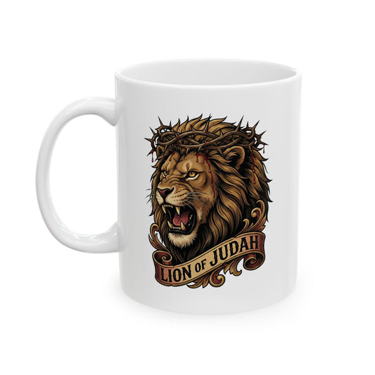 THE LION OF JUDAH Christian Ceramic Coffee Mug (11oz, 15oz)