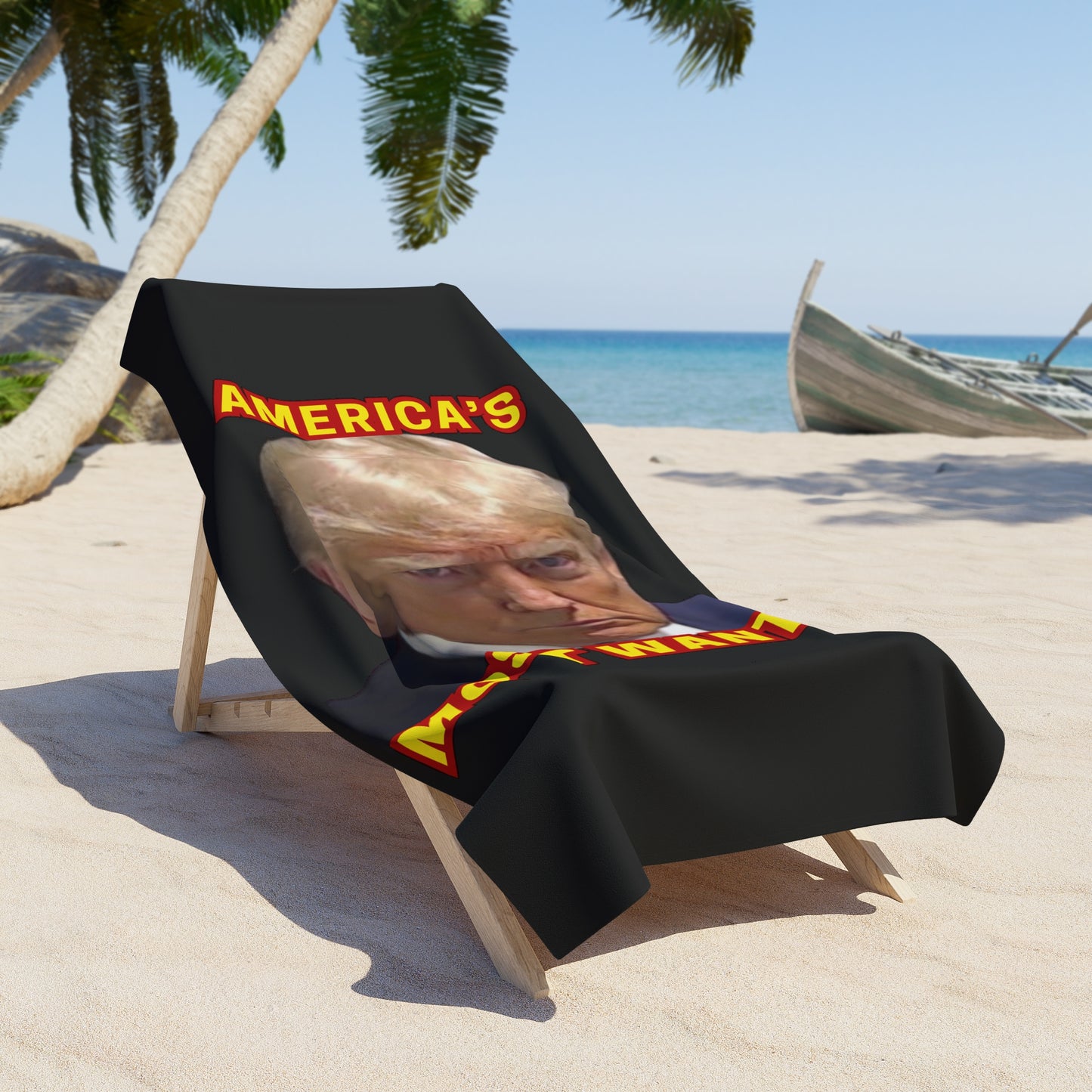 TRUMP MUG SHOT: X-tra Large Beach Towel (36"x72") - FREE SHIPPING