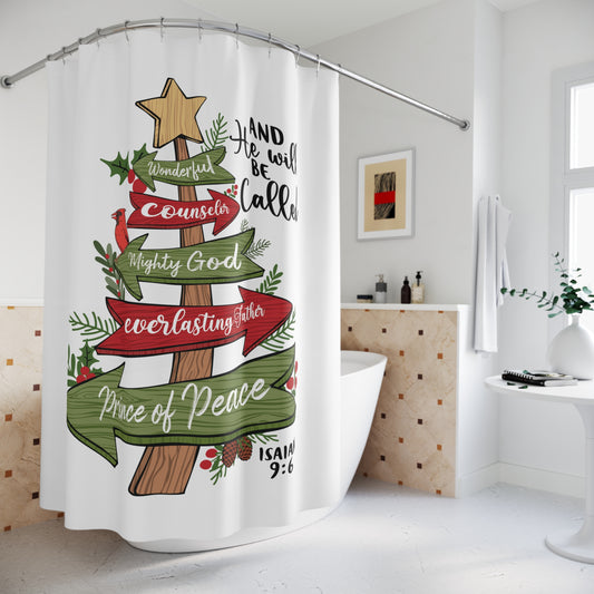 The PRINCE OF PEACE: 100% Polyester Patriotic Christmas Shower Curtain - FREE SHIPPING