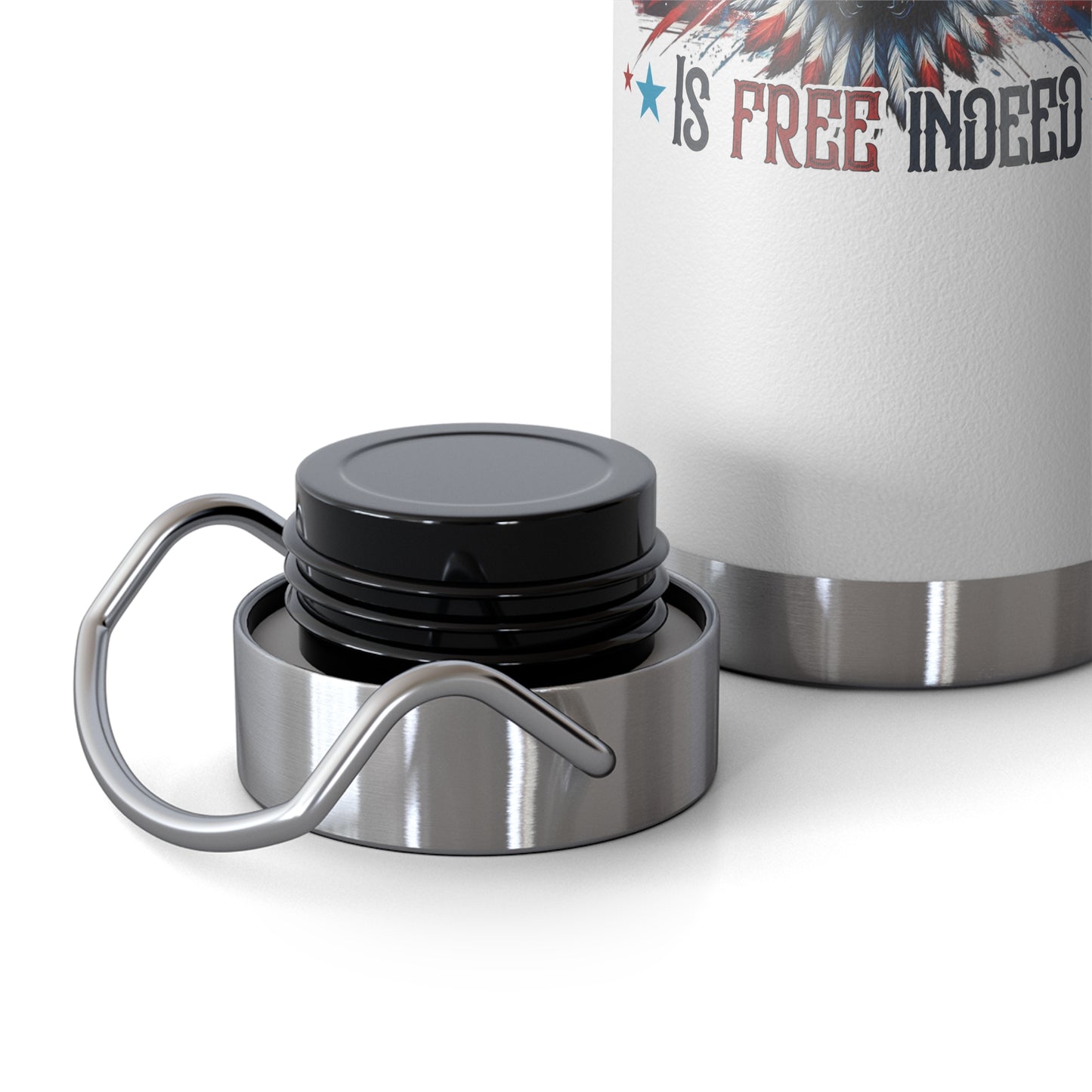 ..FREE INDEED: 22oz Copper Vacuum Insulated Patriotic Christian Water Bottle - FREE SHIPPING