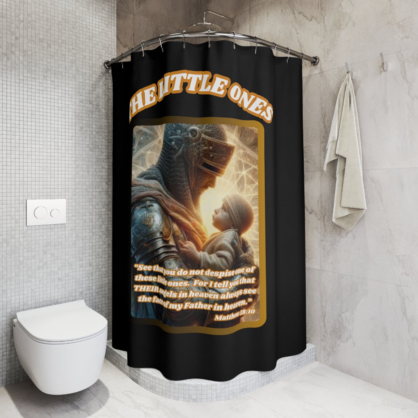 THE LITTLE ONES Trump Assassination Attempt: 100% Polyester Shower Curtain - FREE SHIPPING