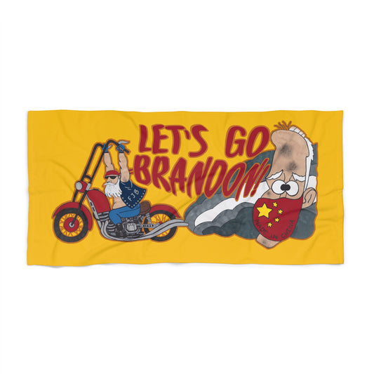 LET'S GO BRANDON: X-tra Large Beach Towel (36"x72") - FREE SHIPPING