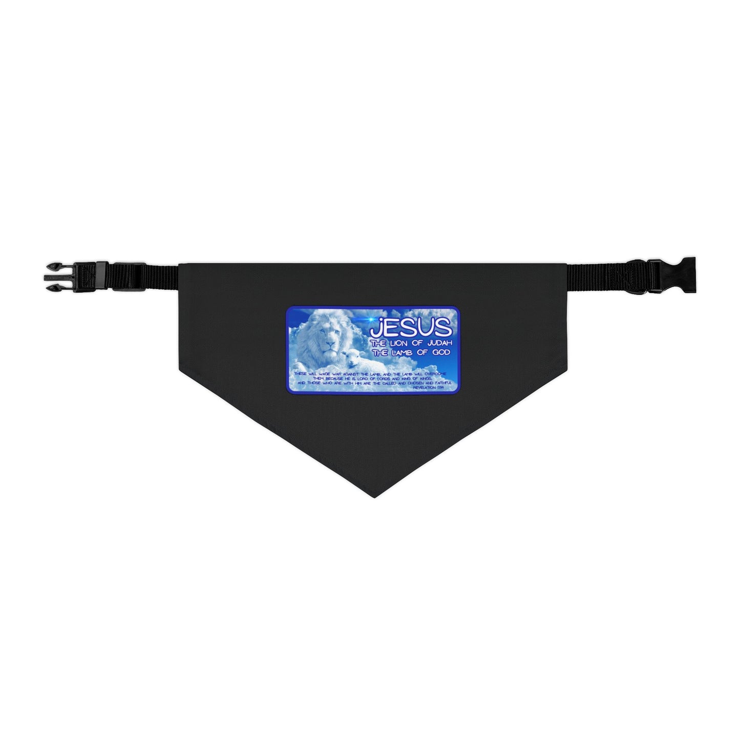 THE LION & THE LAMB - Large Dog Bandana (Collar Size 14-23" Weight 50-75lbs) - FREE SHIPPING