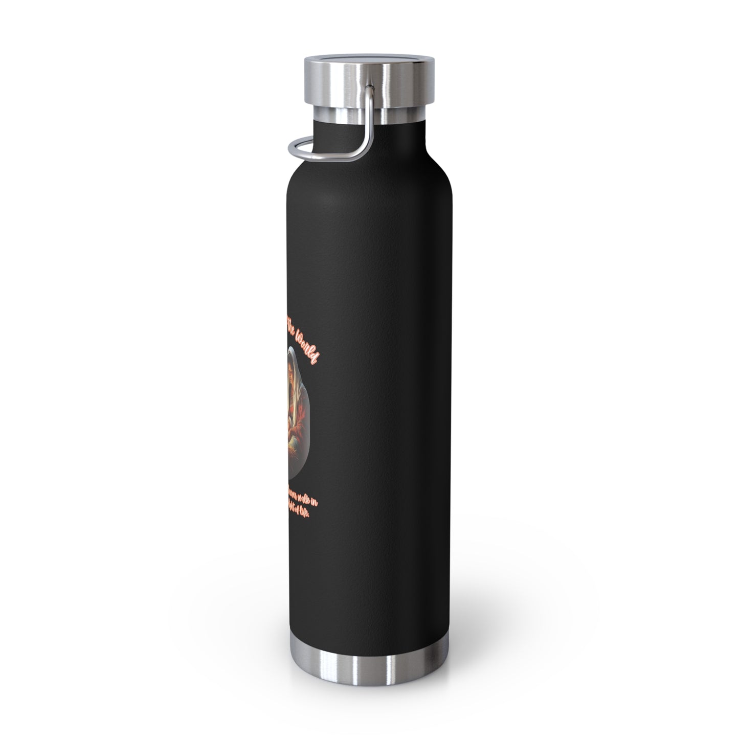 LIGHT OF THE WORLD: 22oz Copper Vacuum Insulated Patriotic Water Bottle - FREE SHIPPING