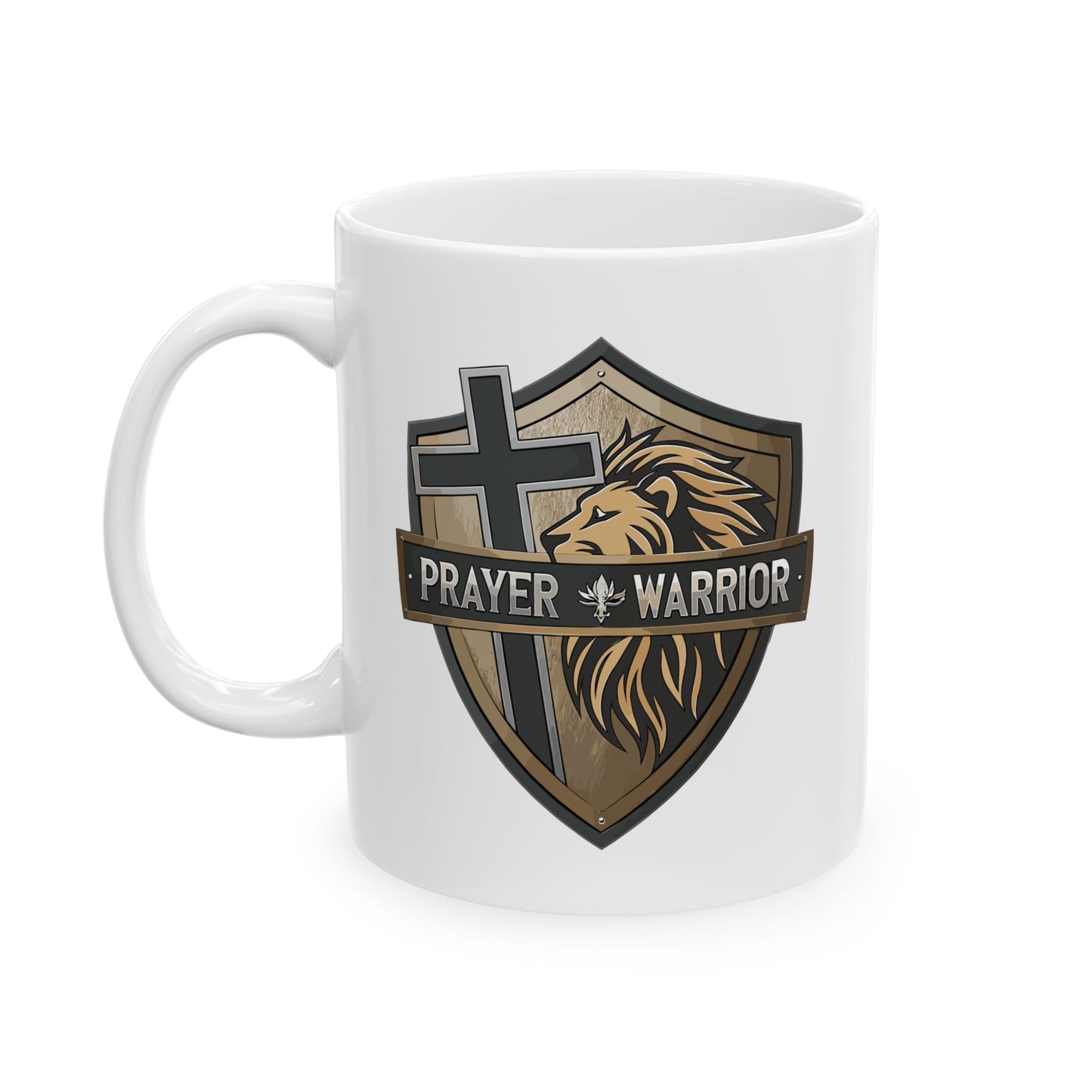 PRAYER WARRIOR Christian Ceramic Coffee Mug (11oz, 15oz)