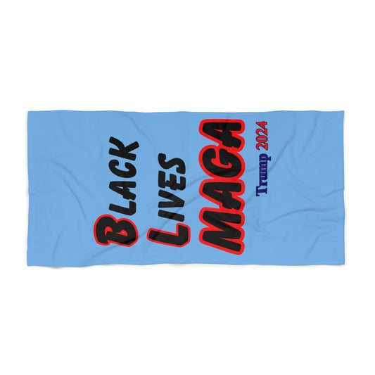 Black Lives MAGA: X-tra Large Beach Towel (36"x72") - FREE SHIPPING