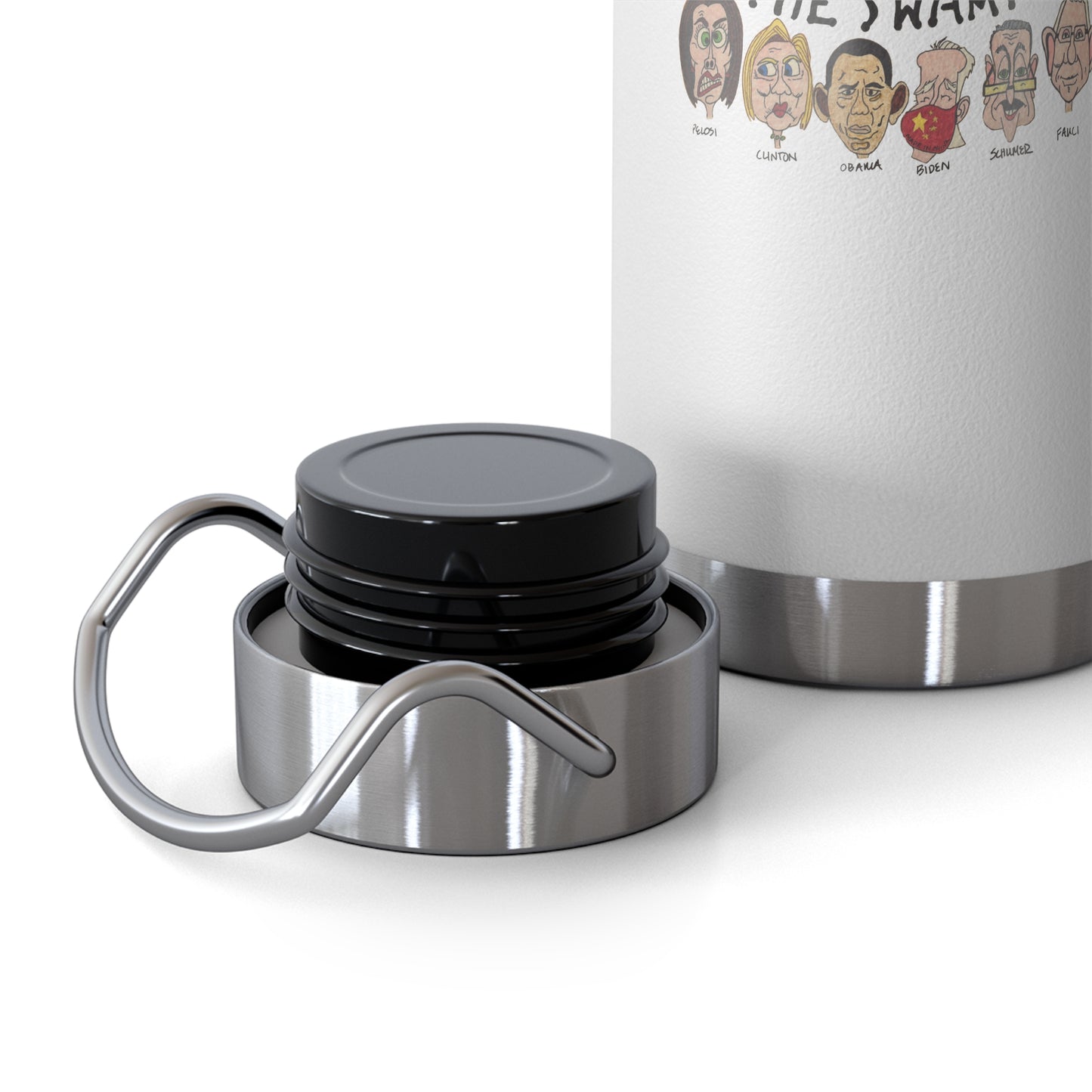 ..WE THE PEOPLE vs THE SWAMP: 22oz Copper Vacuum Insulated Patriotic Water Bottle - FREE SHIPPING