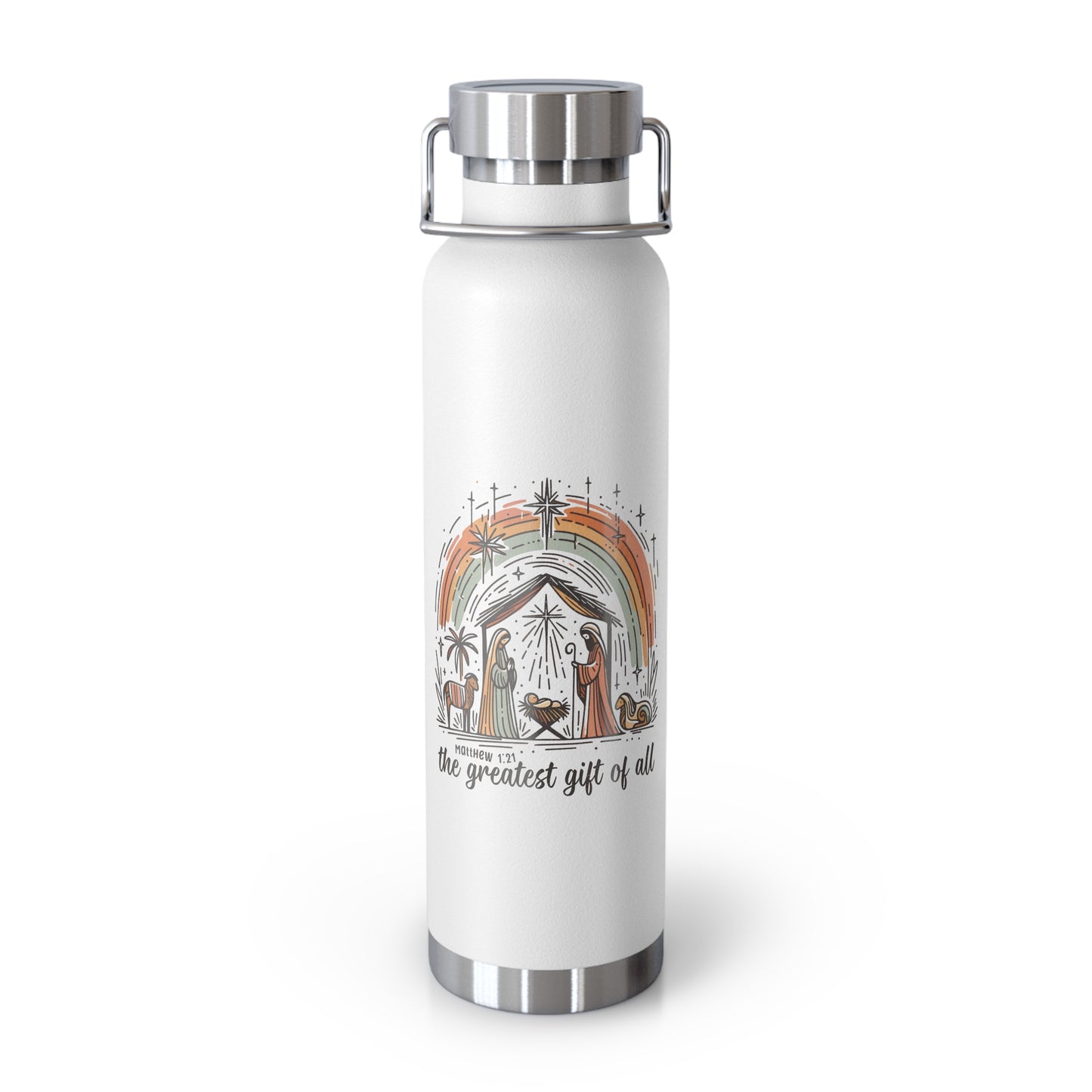 The GREATEST GIFT OF ALL: 22oz Copper Vacuum Insulated Patriotic Water Bottle - FREE SHIPPING