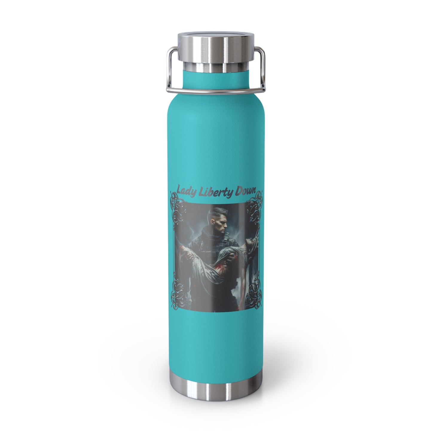 ..LADY LIBERTY DOWN: 22oz Copper Vacuum Insulated Patriotic Military Water Bottle - FREE SHIPPING