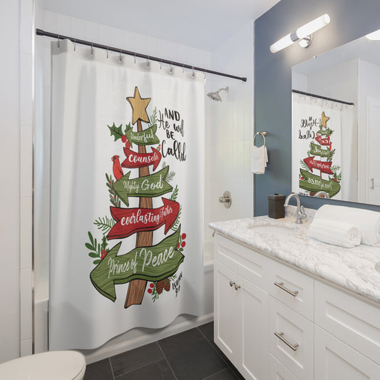 The PRINCE OF PEACE: 100% Polyester Patriotic Christmas Shower Curtain - FREE SHIPPING