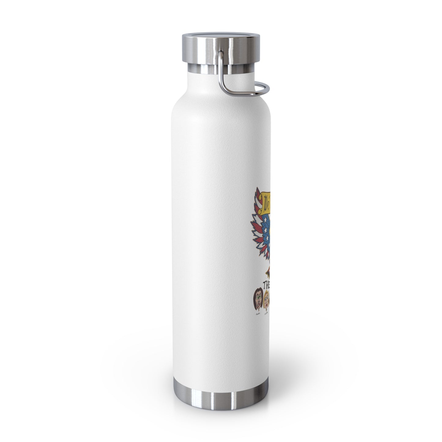 ..WE THE PEOPLE vs THE SWAMP: 22oz Copper Vacuum Insulated Patriotic Water Bottle - FREE SHIPPING