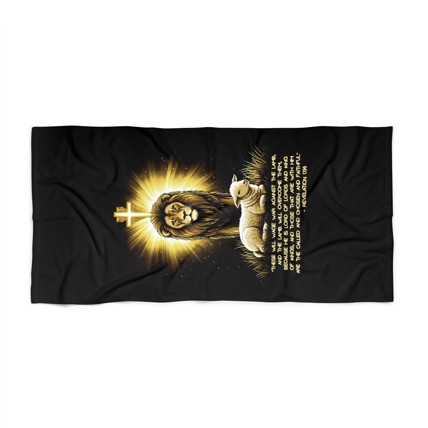 THE LION & THE LAMB: X-tra Large Beach Towel (36"x72") - FREE SHIPPING