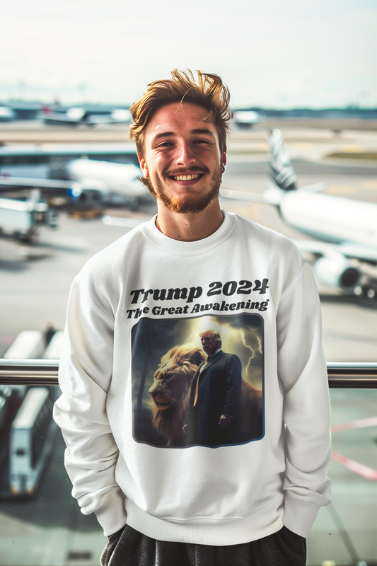 THE GREAT AWAKENING Heavy Weight Patriotic Sweatshirt (S-5XL): Men's Gildan 18000 - FREE SHIPPING