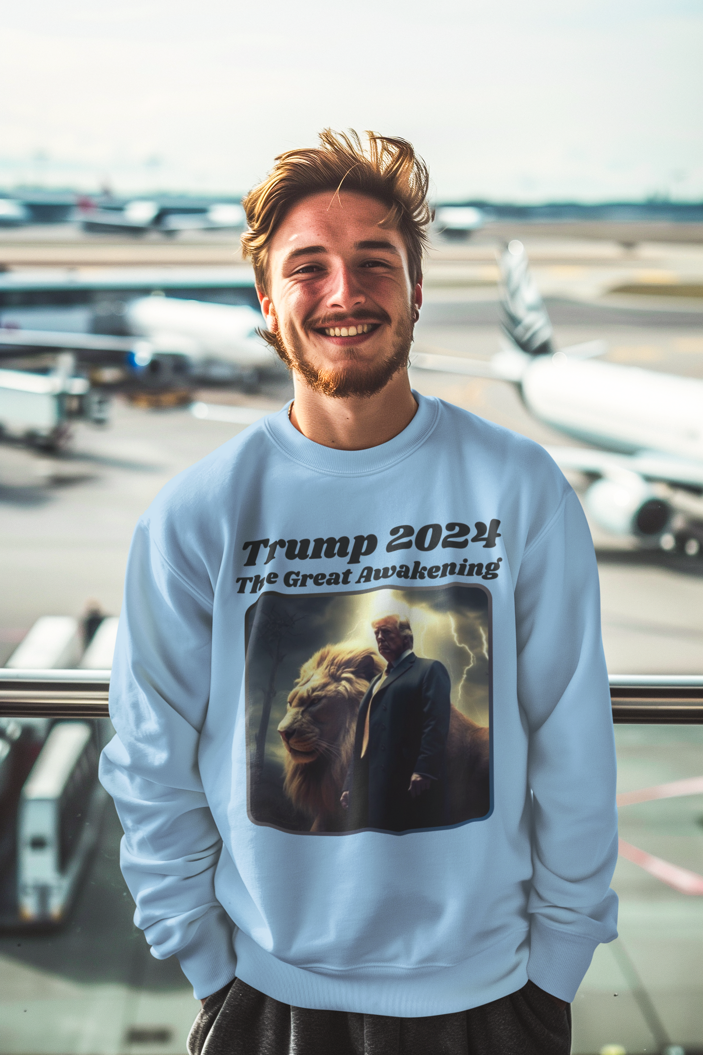 THE GREAT AWAKENING Heavy Weight Patriotic Sweatshirt (S-5XL): Men's Gildan 18000 - FREE SHIPPING