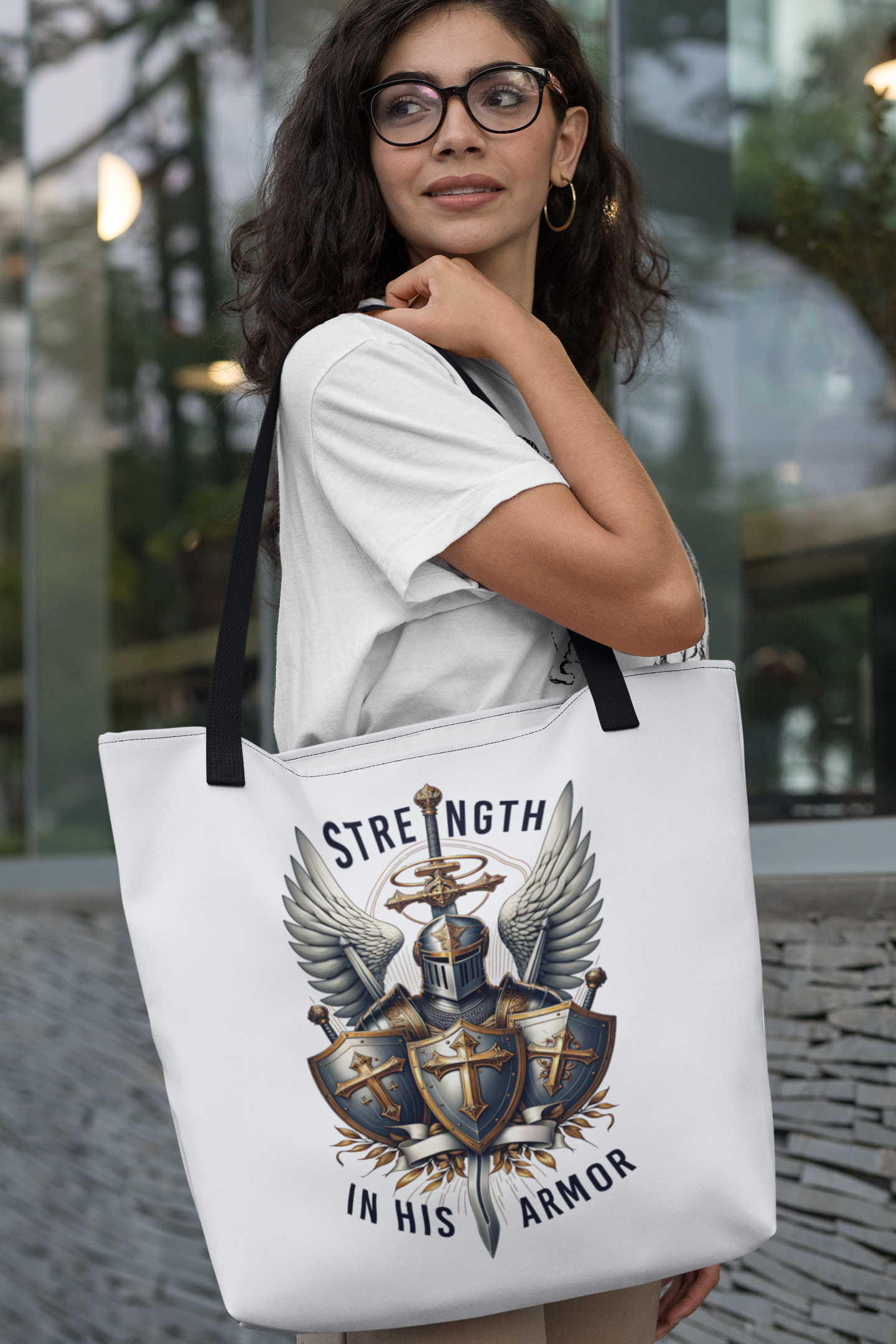 ARMOR OF GOD Christian 100% Polyester Tote Bag (3 sizes) - FREE SHIPPING