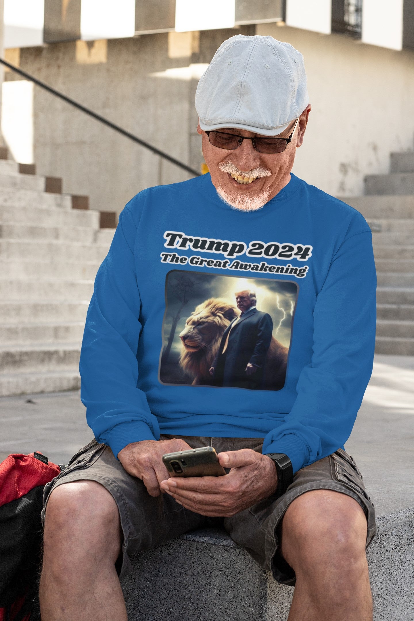 . THE GREAT AWAKENING Heavy Weight Patriotic Long Sleeve T-Shirt (S-2XL): Men's Gildan 2400 - FREE SHIPPING