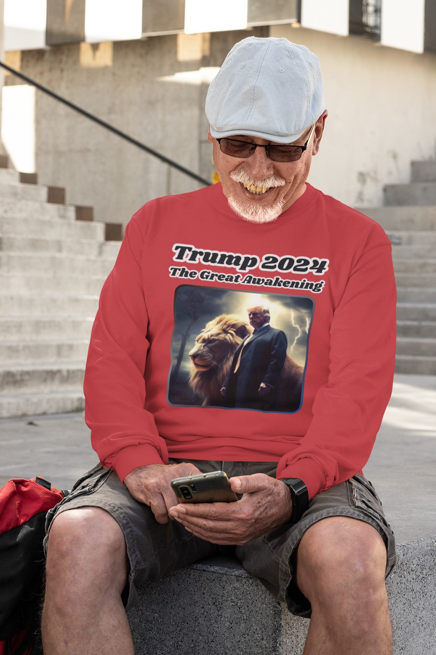 . THE GREAT AWAKENING Heavy Weight Patriotic Long Sleeve T-Shirt (S-2XL): Men's Gildan 2400 - FREE SHIPPING