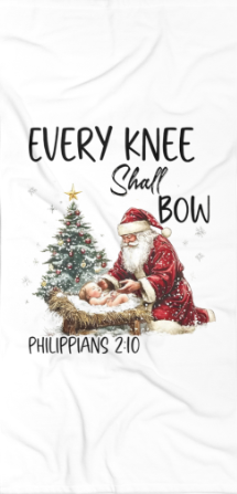 EVERY KNEE Shall BOW: X-tra Large Beach Towel (36"x72")
