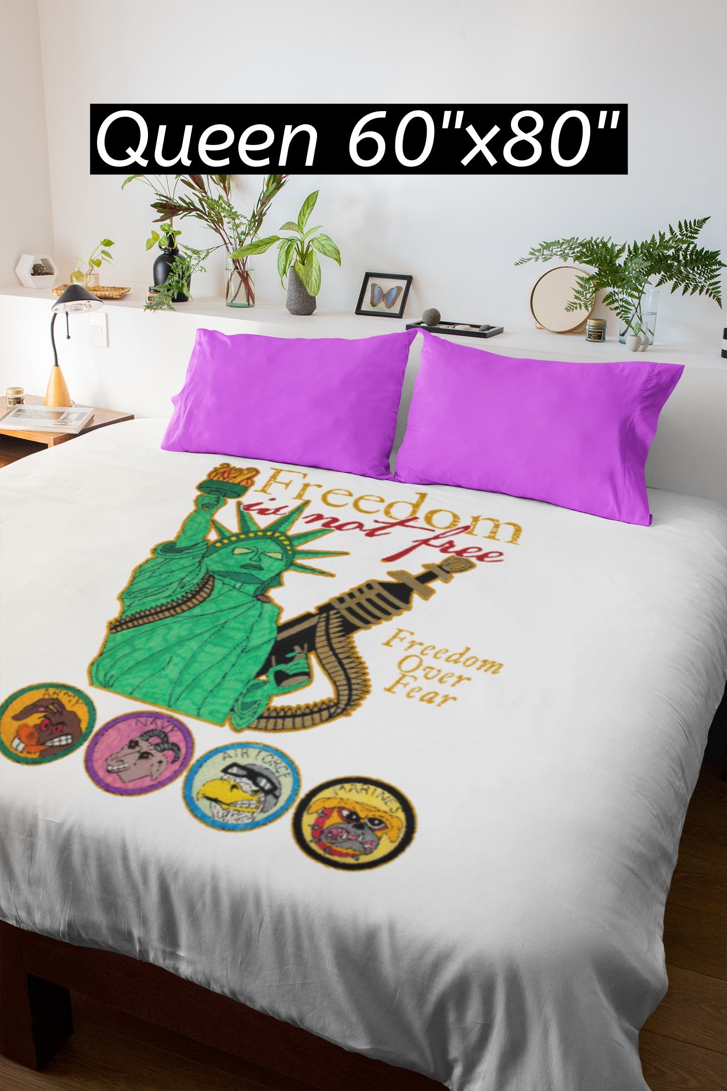 FREEDOM IS NOT FREE Light Weight Velveteen Plush Blanket (3 sizes available) - FREE SHIPPING