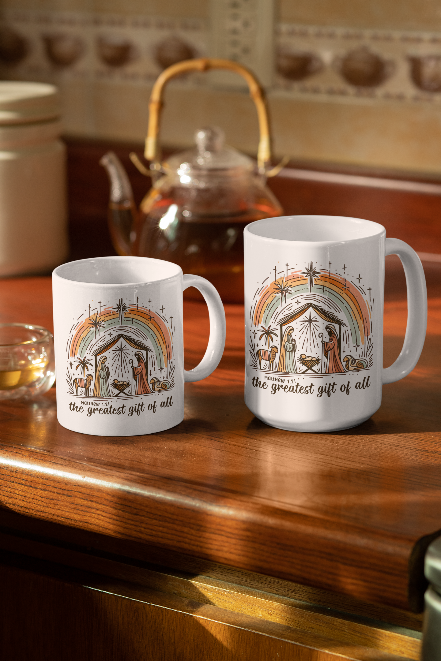 The GREATEST GIFT OF ALL Ceramic Christmas Coffee Mug (11oz, 15oz)