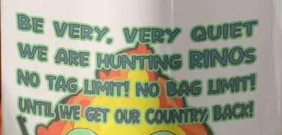 . HUNTING RINOs Plus Size Heavy Weight Patriotic T-Shirt (S-5XL): Women's Plus Size Hanes Beefy-T® - FREE SHIPPING