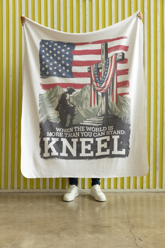 JUST KNEEL Light Weight Velveteen Plush Blanket (3 sizes available) - FREE SHIPPING