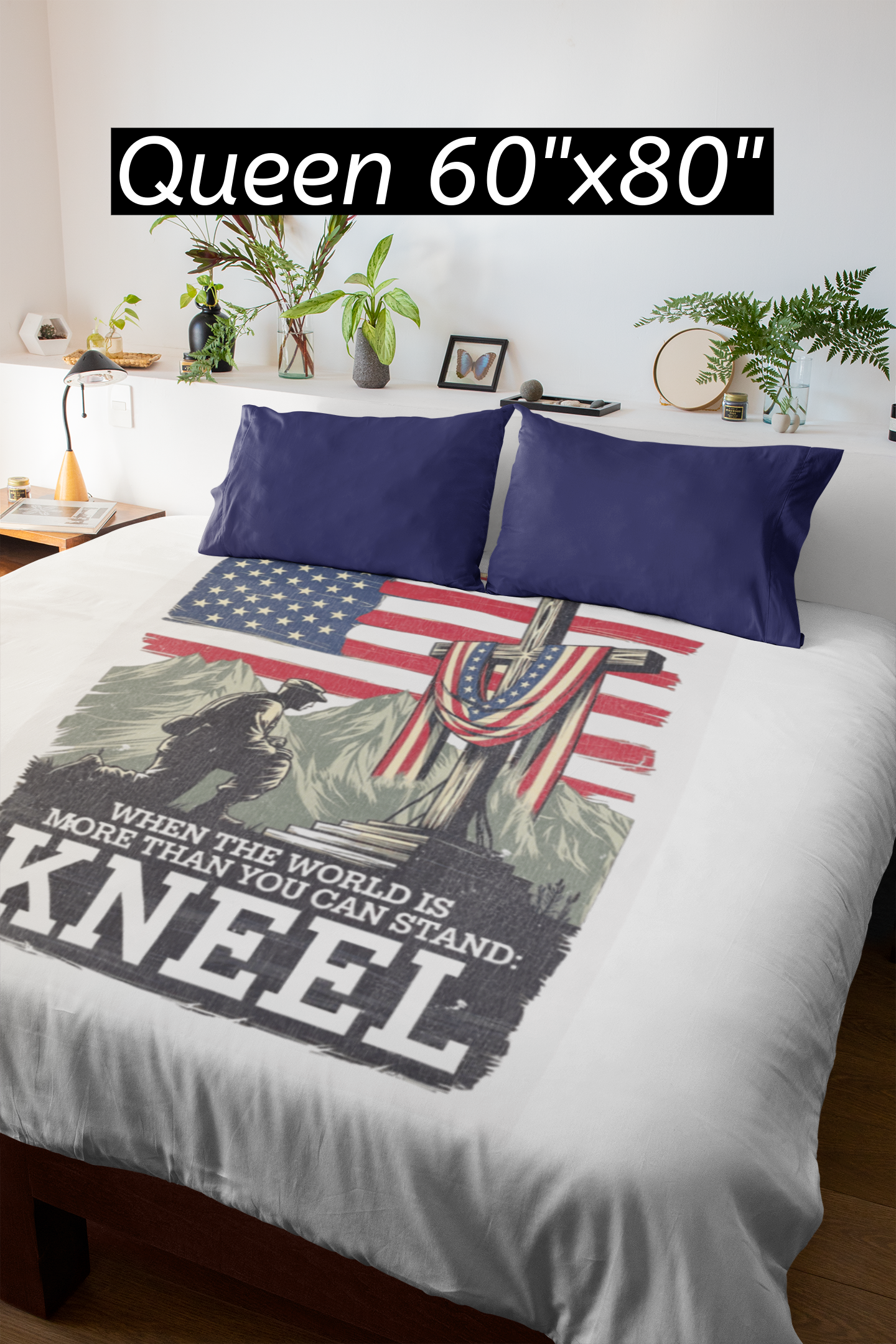 JUST KNEEL Light Weight Velveteen Plush Blanket (3 sizes available) - FREE SHIPPING