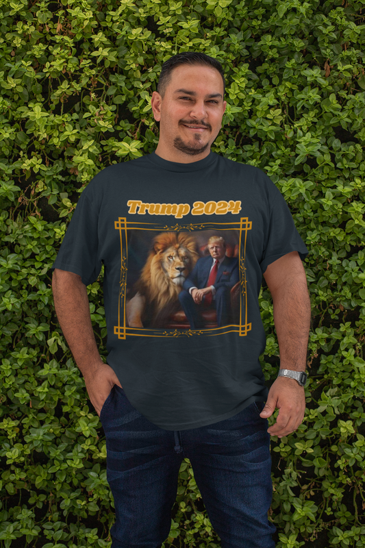 . TRUMP 2024 Plus Size Heavy Weight Patriotic T-Shirt (S-5XL): Men's Hanes Beefy-T® - FREE SHIPPING