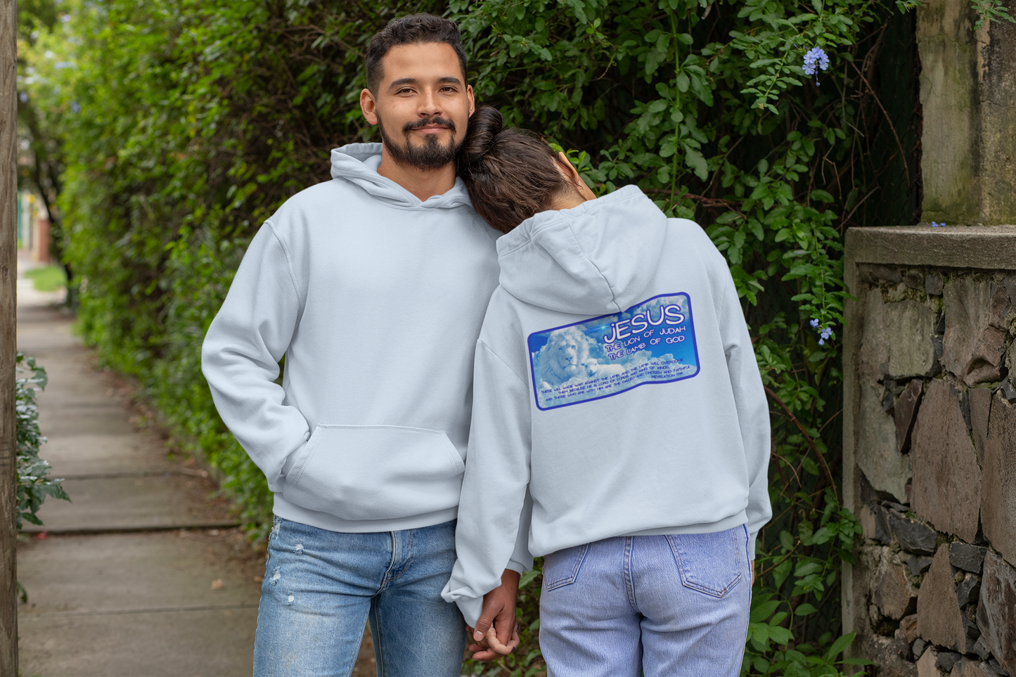 THE LION & THE LAMB Heavy Weight Patriotic Christian Hoodie (S-5XL): Men's & Women's Gildan 18500 - FREE SHIPPING