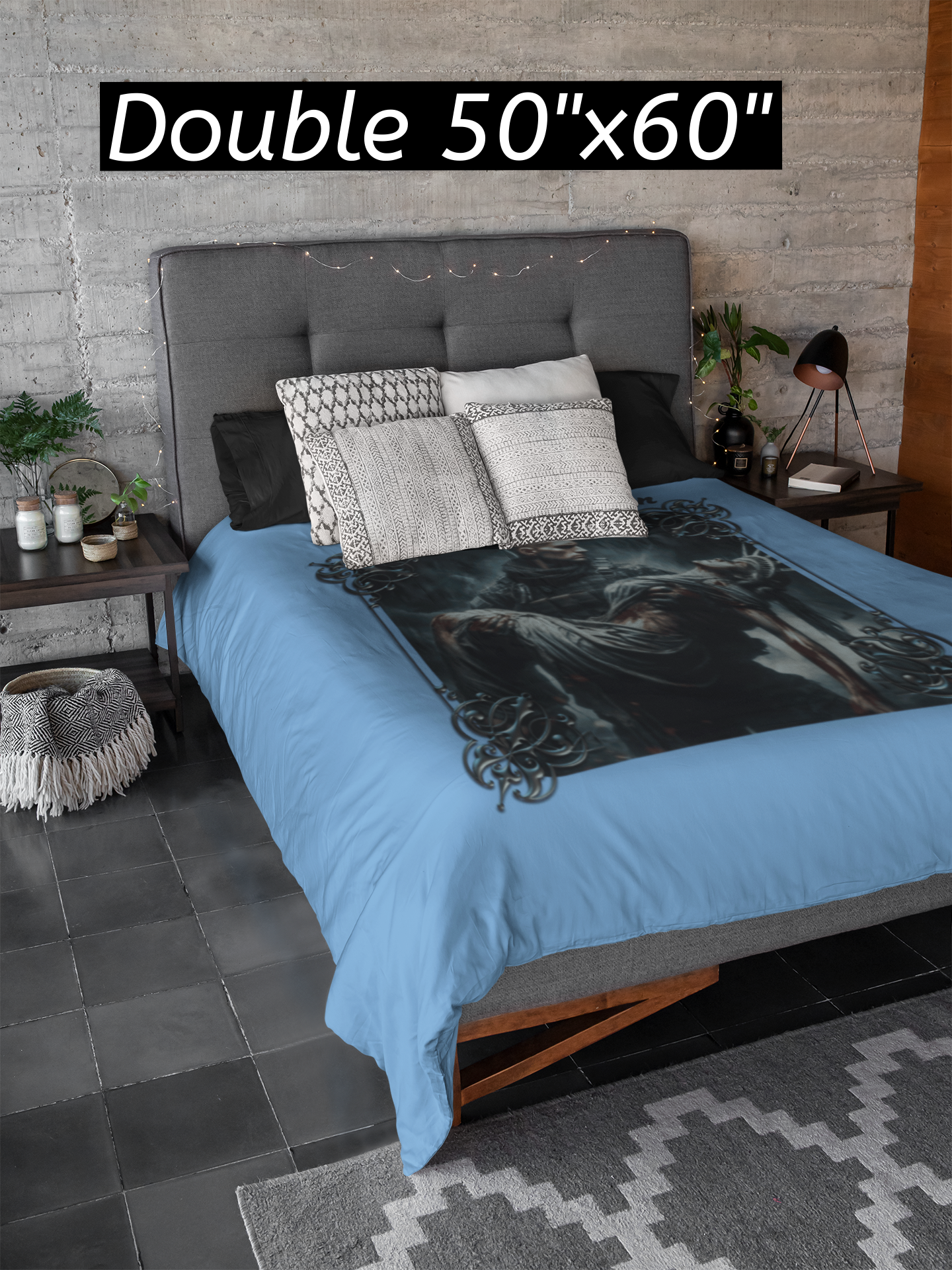 LADY LIBERTY DOWN Light Weight Velveteen Plush Blanket (3 sizes available) - FREE SHIPPING