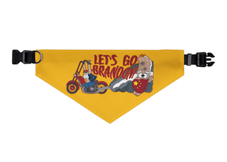 LET'S GO BRANDON - Large Size Dog Bandana (Collar Size 14-23" Weight 50-75lbs)