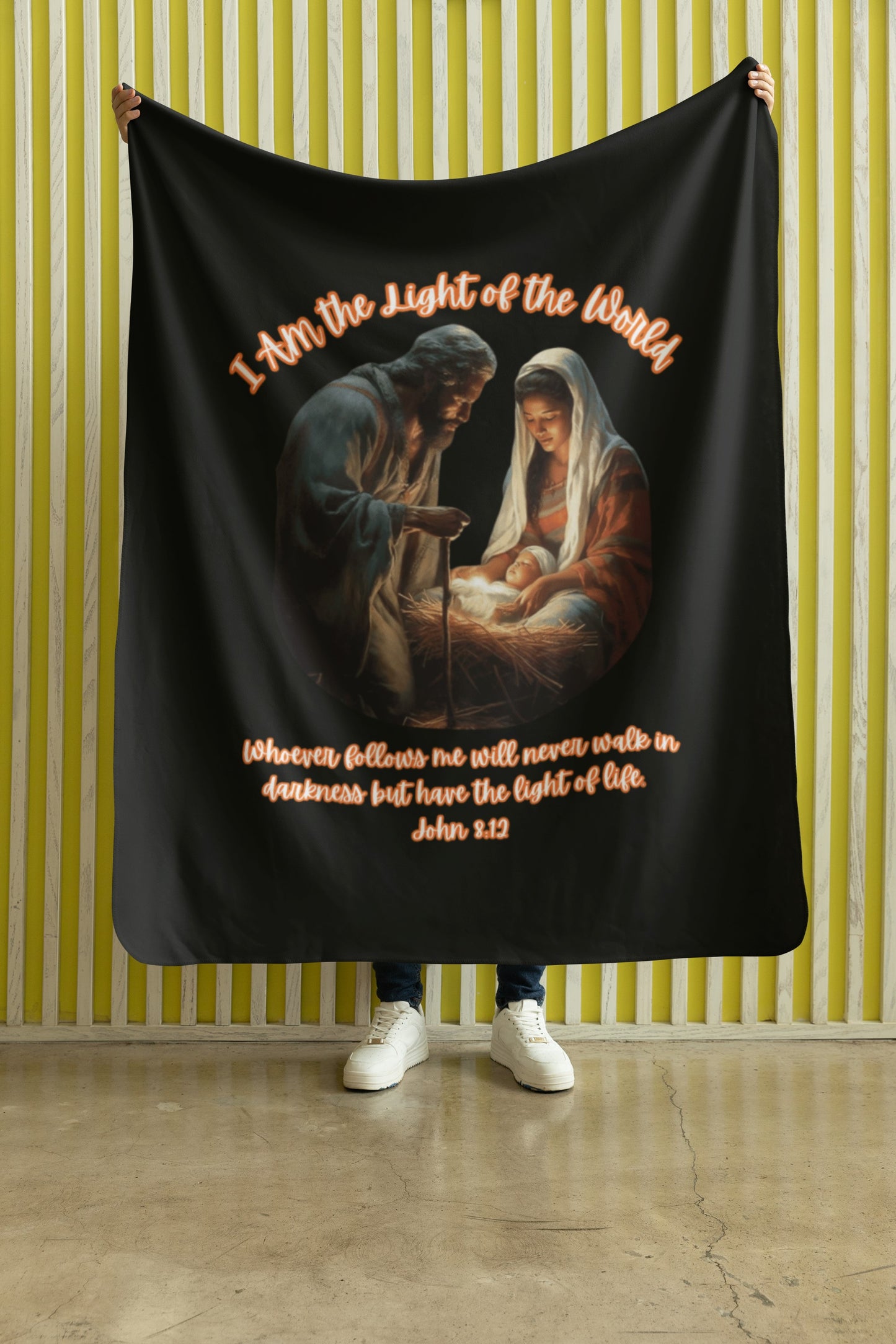 LIGHT OF THE WORLD Light Weight Christmas Velveteen Plush Blanket (3 sizes available) - FREE SHIPPING
