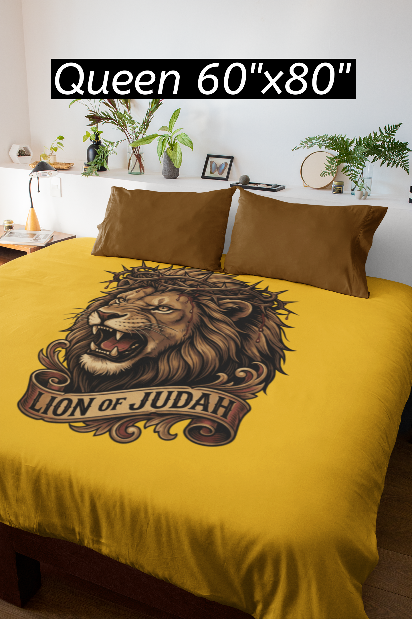 THE LION OF JUDAH Light Weight Christian Velveteen Plush Blanket (3 sizes available) - FREE SHIPPING