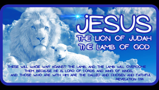 The LION & The LAMB Christian Patriotic 100% Polyester Tote Bag (3 sizes) - FREE SHIPPING