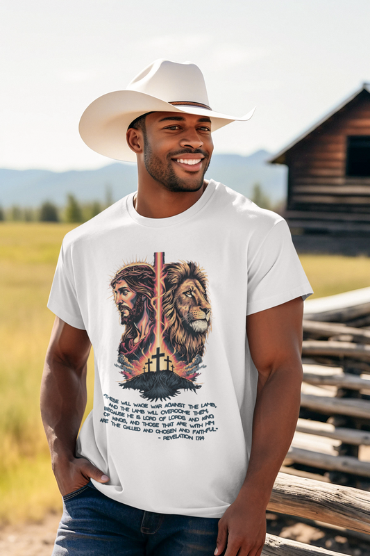 THE LION OF JUDAH Christian T-Shirt (S-5XL): Men's Medium Weight Gildan 5000 - FREE SHIPPING