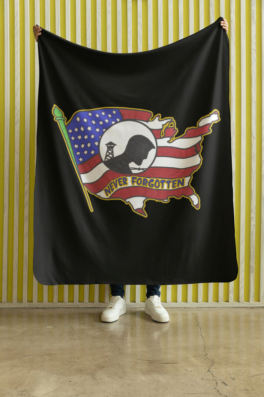 NEVER FORGOTTEN Light Weight Velveteen Plush Blanket (3 sizes available) - FREE SHIPPING