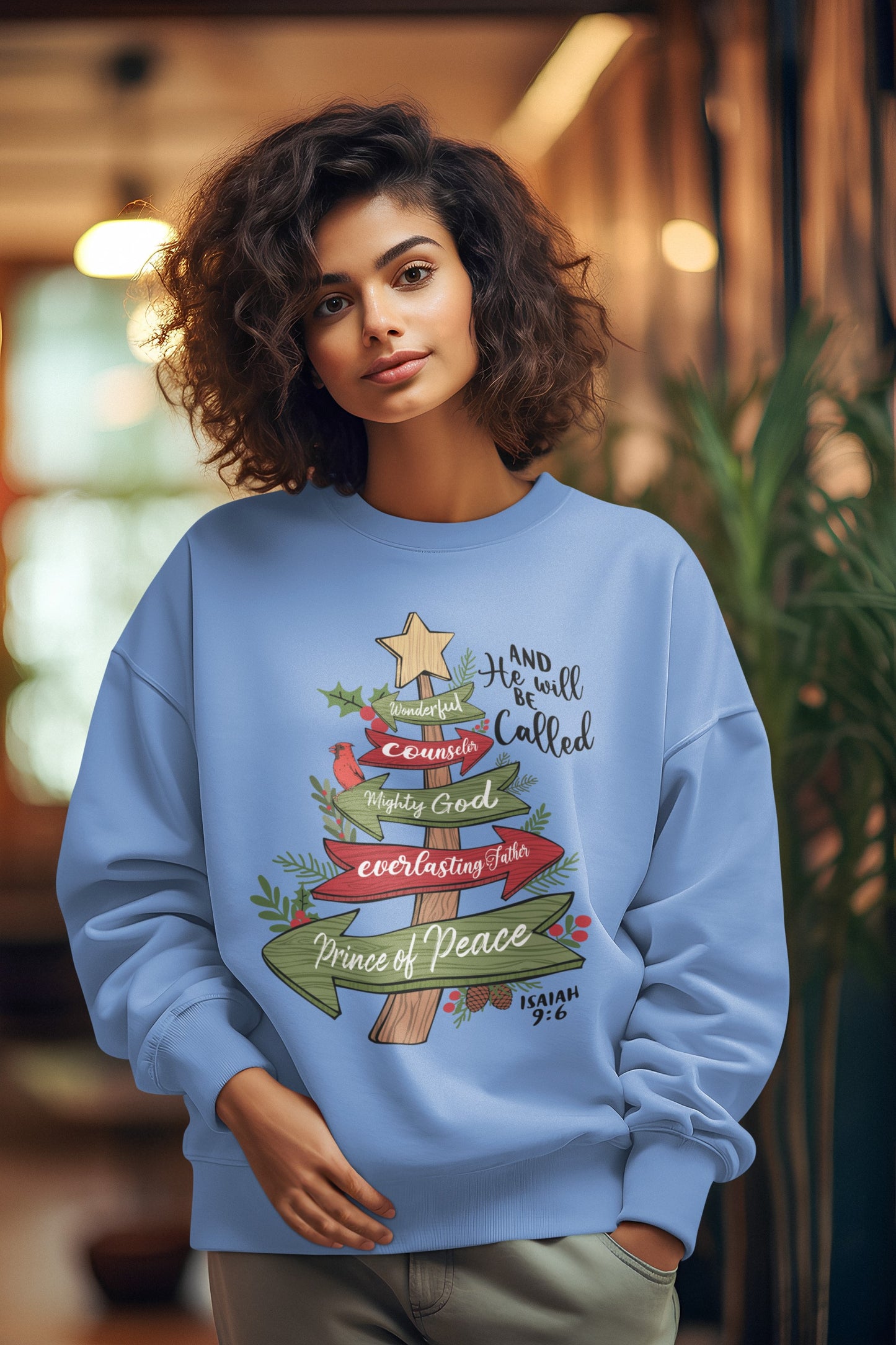 The PRINCE OF PEACE Heavy Weight Christmas Sweatshirt (S-5XL): Women's Gildan 18000