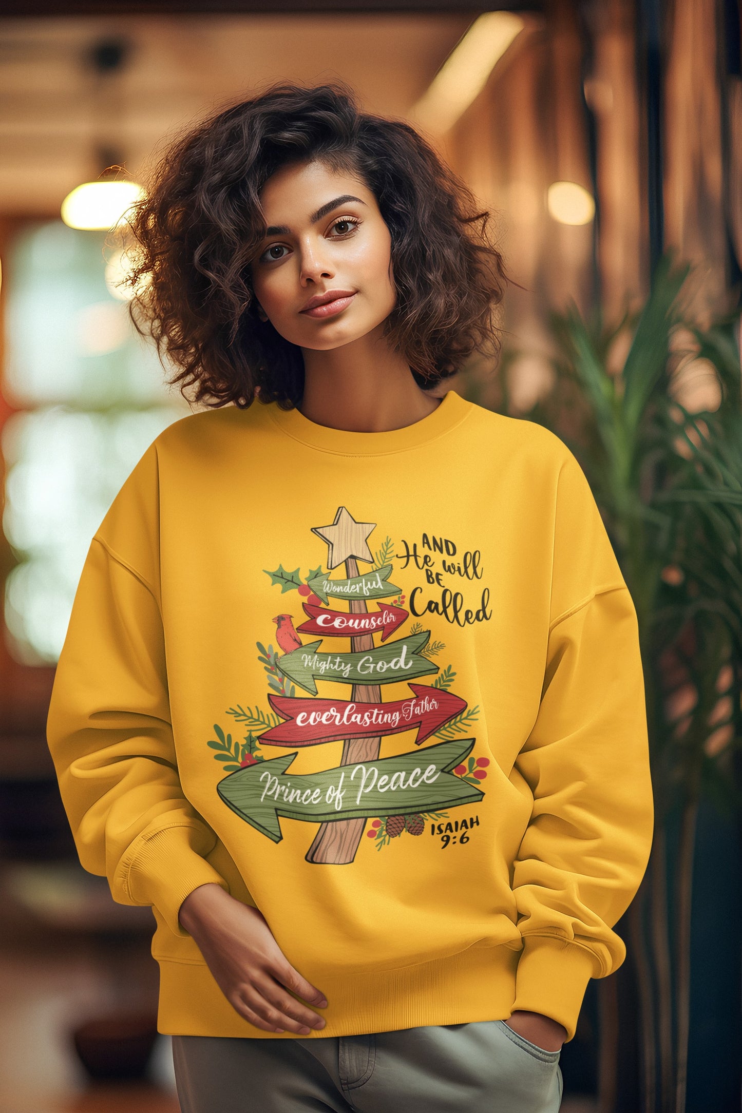 The PRINCE OF PEACE Heavy Weight Christmas Sweatshirt (S-5XL): Women's Gildan 18000