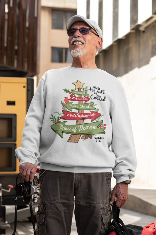 The PRINCE OF PEACE Heavy Weight Christmas Sweatshirt (S-5XL): Men's Gildan 18000 - FREE SHIPPING