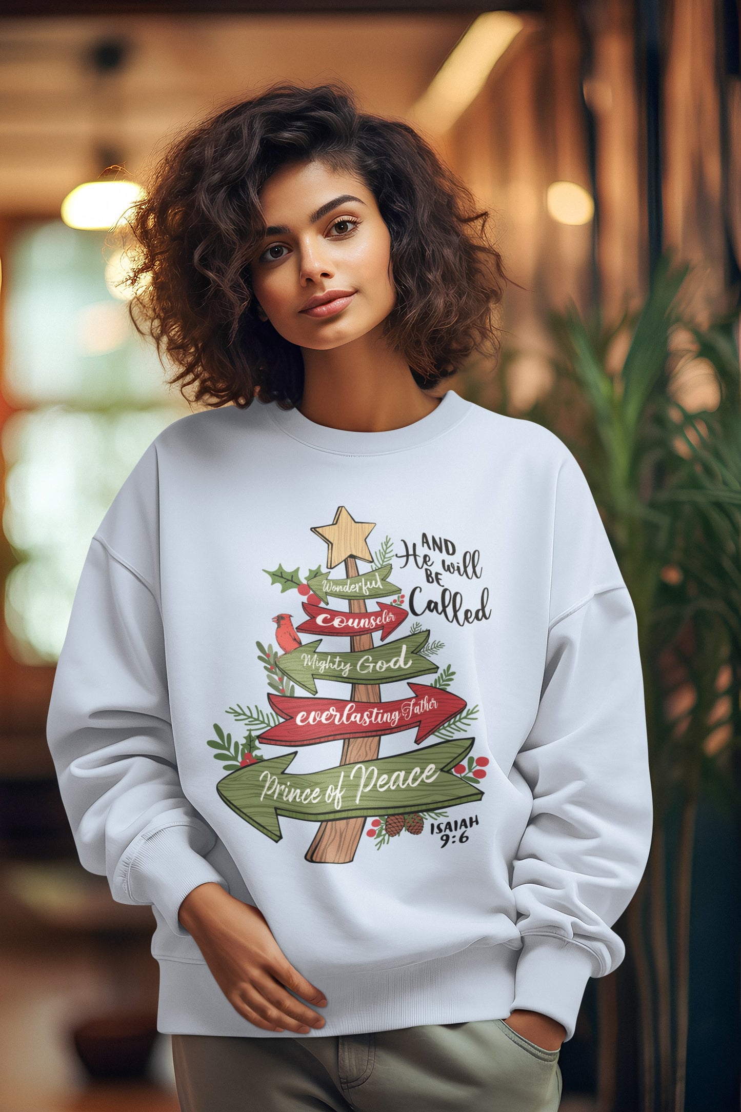 The PRINCE OF PEACE Heavy Weight Christmas Sweatshirt (S-5XL): Women's Gildan 18000