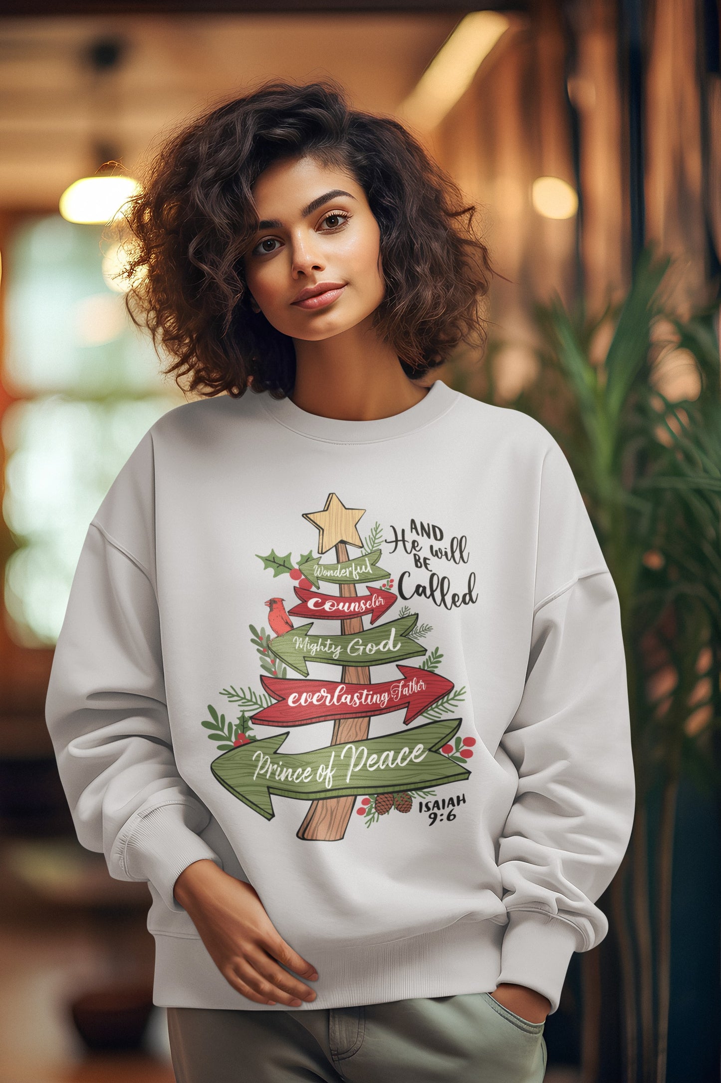 The PRINCE OF PEACE Heavy Weight Christmas Sweatshirt (S-5XL): Women's Gildan 18000