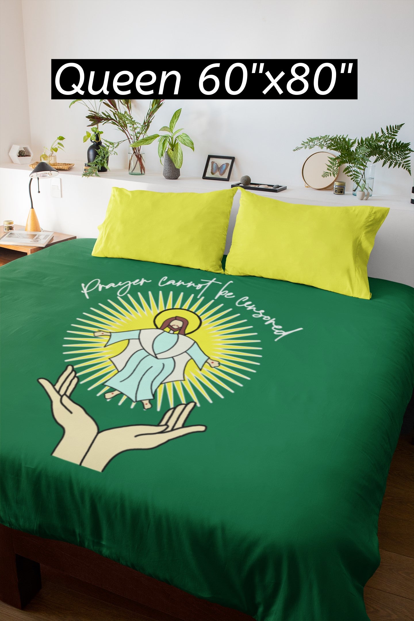 PRAYER CANNOT BE CENSORED Light Weight Velveteen Plush Blanket (3 sizes available) - FREE SHIPPING