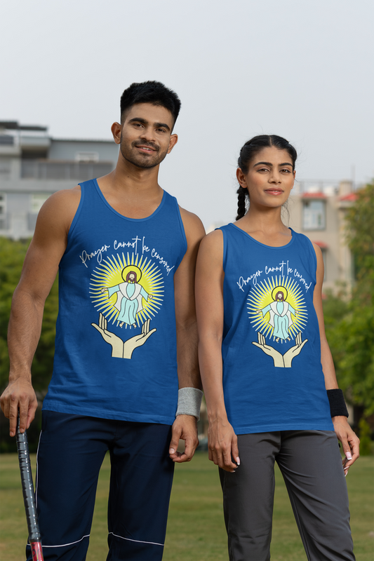 PRAYER CANNOT BE CENSORED Medium Weight Patriotic Christian Tank Top (S-2XL): Men's & Women's 5200 - FREE SHIPPING