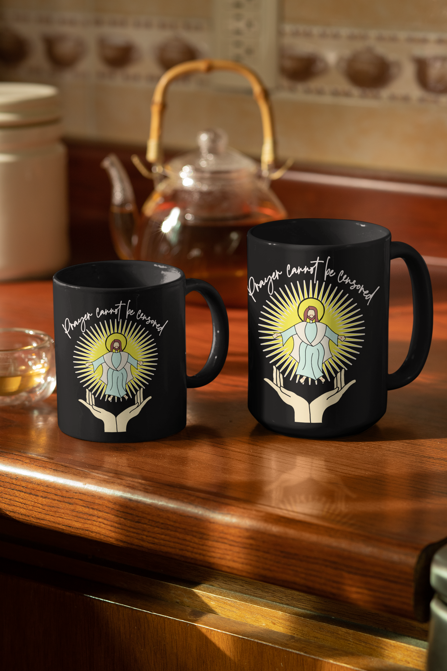 PRAYER CANNOT BE CENSORED Christian Ceramic Coffee Mug (11oz, 15oz)